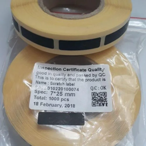 لیبل اسکرچ پوشش رمز سایز 7*25 میلیمتر