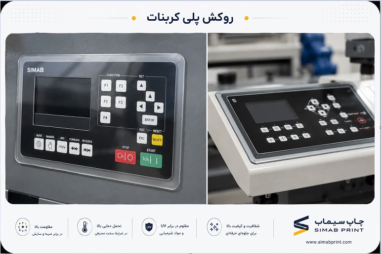 چاپ روکش پلی کربنات برای پنل و تجهیزات صنعتی