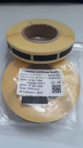 اسکرچ 7*25 لیبل اسکرچ پوشش رمز سایز 7*25 میلیمتر