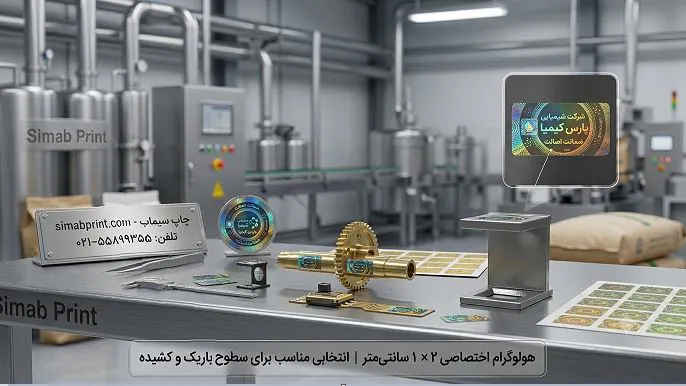 هولوگرام اختصاصی ۱×۲ سانتی‌متر | انتخابی مناسب برای سطوح باریک و کشیده